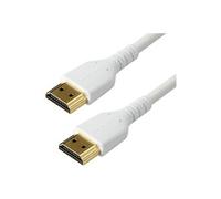Câble HDMI de haute vitesse avec Ethernet - 1 m - 4K 60 Hz - Premium - Renforcé et durable - Blanc - Premium High speed - câble HDMI avec Ethernet -
