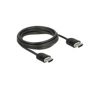 Câble HDMI DeLOCK 84965, 3m, HDMI Type A, Mâle/Mâle, Contacts Or, 18 Gbit/s, ARC, Ethernet HDMI, 3840x2160 120Hz, AWG 30, Noir