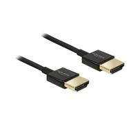 DeLock Câble HDMI 84786 – HDMI-A mâle–HDMI-A mâle 0,5 m – 4K UHD, Ethernet, contacts dorés – Noir