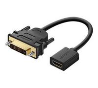 Câble HDMI DVI Adaptateur HDMI Femelle vers DVI D 24 1 Mâle Plaqué Or 1080P Transmission Bidirectionnelle, 20cm G