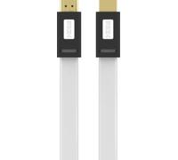 Câble HDMI ESSENTIELB 2.0/18Gbps plat 2M Blanc