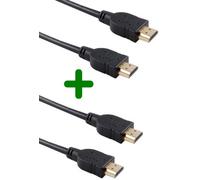 Câble HDMI ESSENTIELB x2 HDMI 2M noir droit 2.0