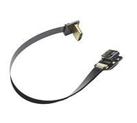 Câble HDMI FFC FFC HDMI FPV HDMI standard coudé à 90 degrés vers HDMI standard HDMI Full HDMI standard droite femelle pour rouge Blackmagic BMCC Sony FS7 Canon C300 10 cm Red
