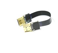 Câble HDMI FFC HDMI FPV HDMI standard fiche droite mâle vers HDMI standard Full HDMI standard HDMI mâle droit mâle pour Red Blackmagic BMCC Sony FS7 Canon C300 5 cm Noir