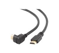 - Câble HDMI - HDMI mâle pour HDMI mâle - 3 m - noir - connecteur à 90 °