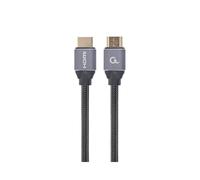 Câble HDMI Gembird CCBP-HDMI-3M 3m, HDMI 2.0 Type A Mâle/Mâle, Support 4K UHD 60Hz, Contacts Or, Nylon/PVC, Gris, Ethernet