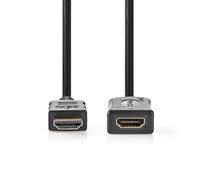 Câble HDMI haute vitesse avec Ethernet - HDMI mâle - HDMI femelle - 4K @ 30 Hz - 10,2 Gbps - 2 m - Rond - PVC - Noir - Label