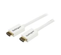 Câble HDMI haute vitesse Ultra HD 4k x 2k de 3m - Cordon HDMI vers HDMI CL3 pour installation murale - M/M - Blanc - Câble HDMI - HDMI mâle pour HDMI