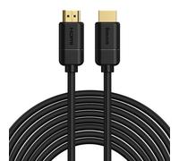 Câble HDMI 2.0 4K 30 Hz 3D HDR 18 Gbps de 8 m - Noir