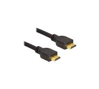 DeLock Câble HDMI 84408 – Fiche mâle HDMI‑A 3 m noir, rond, blindé, contacts dorés, torsadé
