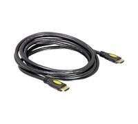 Câble de raccordement Delock HDMI Fiche mâle HDMI-A, Fiche mâle HDMI-A 5.00 m noir 82455 4K UHD, contacts dorés Câble HDMI