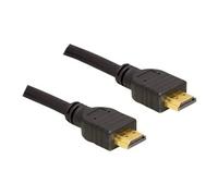 DeLock Câble HDMI 84407 – Fiche mâle HDMI-A 2 m, blindé, torsadé, contacts dorés, noir