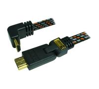 Câble HDMI - Heden - 1.4 - 3M - Plat tissé - Plaqué OR - 4K