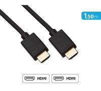 Câble HDMI™ HiSpeed Full HD Connectique dorée 19 broches 1.5m mâle/mâle Noir + Garantie à vie Force Power Lite