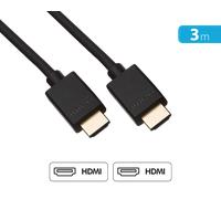 Câble HDMI™ HiSpeed Full HD Connectique dorée 19 broches 3m mâle/mâle Noir + Garantie à vie Force Power Lite
