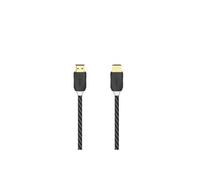 Câble HDMI ht débit, f. mâle - f. mâle, Ethernet, text., doré, 3,0 m