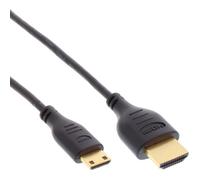 Câble HDMI - InLine® - Superslim - 1m - HDMI-High Speed avec Ethernet - Noir/or