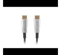 Câble HDMI Lanberg 40m, HDMI Type A, v2.0, 3D, 18 Gbit/s, ARC, HDR, 144Hz, Contacts Or, Noir/Argent, Conforme CE/RoHS, Réf: CA-HDMI-20FB-0400-BK