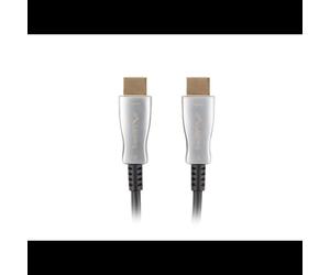 Câble HDMI Lanberg 40m, HDMI Type A, v2.0, 3D, 18 Gbit/s, ARC, HDR, 144Hz, Contacts Or, Noir/Argent, Conforme CE/RoHS, Réf: CA-HDMI-20FB-0400-BK