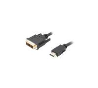 câble hdmi lanberg mâle 3m/dvi-d 18+1 mâle simple liaison 3m noir