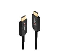 Câble HDMI Lindy 38380, 10m, HDMI Type A, v2.1, 48 Gbit/s, ARC, HDR Dolby Vision & HDR10+, Cuivre/Fibre Optique, Contacts Or, AWG 24, Noir