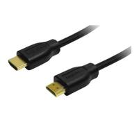 Câble HDMI - LOGILINK - V1.4 - 2 connecteurs mâles plaqués or - 20 cm - Noir