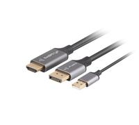 Câble HDMI(M) 1M 4K Displayport(M) noir CA-HDDP-20CU-0010-BK