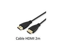 Cable hdmi male 2m pour pc ordissimo console gold 3d full hd 4k television ecran 1080p rallonge (noir)