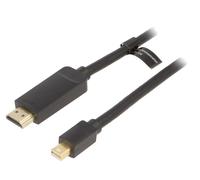 Cable HDMI male mini DisplayPort male 1.5m noir