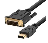 Câble HDMI mâle vers DVI mâle Vidéo Full HD 1080p 1.5m LinQ Noir G