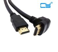 Câble HDMI mâle vers HDMI mâle, coudé à droite à 90 degrés, 1.5m, 5 pieds, noir, prise en charge 1.4v, 3D, 1080p, ethernet, OD 7.3MM