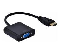 Câble HDMI mâle vers VGA femelle vidéo adaptateur convertisseur (Noir,1080p)
