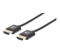 MANHATTAN HDMI-Kabel ULTRADÃœNN MIT ETHERNET 0.5M. Schwarz
