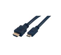 Câble HDMI MCL MC382/3D-2M : 2m, HDMI Type A (Standard) vers HDMI Type C (Mini), Noir, Compatible 3D, High Speed HDMI with Ethernet