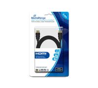 Câble HDMI MediaRange MRCS157 3m, HDMI Type A (Standard) mâle-mâle, contacts plaqués or, 18 Gbit/s, compatible 3D, résolution 4096 x 2160
