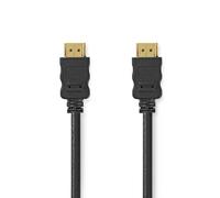 Câble HDMI Nedis 15m, HDMI Type A mâle-mâle, contacts plaqués or, 3D, 18 Gbit/s, ARC, Ethernet, HDCP, AWG32, acier plaqué cuivre, noir