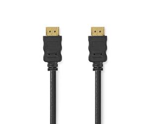 Câble HDMI Nedis 15m, HDMI Type A mâle-mâle, contacts plaqués or, 3D, 18 Gbit/s, ARC, Ethernet, HDCP, AWG32, acier plaqué cuivre, noir