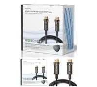Câble HDMI Optique Actif à Ultra Haute Vitesse Ethernet HDMI? Connecteur HDMI? Connecteur 8K 60Hz 48 Gbps 75.0 m Rond PVC Noir