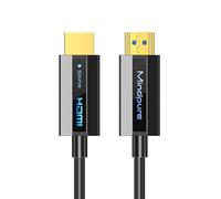 Câble HDMI Optique Noir 4K 60Hz - Transmission Haute Définition pour PC, TV et Projecteurs 10 m