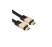 Cable hdmi plat 4k male 3m pour tv philips gold 3d full hd television console pc tv ecran 1080p (or)