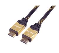 PremiumCord Câble HDMI Haut Débit 4K – 10,2 Gbit/s, Ethernet, ARC, HDR, 5 m, Noir/Or