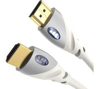 Câble HDMI - Résolution 4K - Vidéo HDR - 18 GBPS - Vitesse Éclair - Connecteurs V-Grip - Triple Blindage - 1,82 Mètres - Garanti à Vie - Blanc