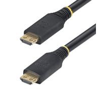StarTech Câble HDMI Actif 15m à Connecteurs à Verrouillage, 4K 60Hz, Noir | Longue distance, 18 Gbps, 1440p 144Hz, HDR10, Gaine TPE, Haut débit