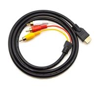 Câble HDMI - STRAßE TECH - Adaptateur vidéo - 1,5m - HDMI mâle vers RCA composite - Noir