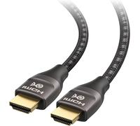 Câble HDMI Ultra 8K 48 Gbit/s avec connecteurs métalliques et Gaine tressée ¿ Compatible 8K 120 Hz et HDR pour PS5, Xbox Series X/S, RTX3080 / 3090, RX 6800/6900 Apple TV¿ 2 m