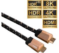 Câble HDMI ultra haut débit 3m 8K plaqué or