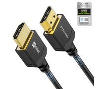 Câble HDMI® ultra haute vitesse Fin 8K 1m,Stouchi Câble Hyper Fin,Câble HDMI 8K Extrêmement Flexible,Prend en Charge 10K 8K120 4K120 144Hz,eARC HDR10 4:4:4 HDCP 2.2&2.3 Dolby Compatible avec PS5/Xbox