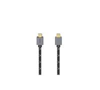 Hama Câble HDMI 8K 4K 2m Certifié Ultra HD Garantie 30ANS (48 Gbit/s, HDR, HEC, eARC, alu, contacts plaqués or, gaine robuste aramide, connexion PC ordinateur moniteur TV) Gris