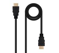 Câble HDMI V2.0 noir de 1,5 m, supporte 4 K @ 60 Hz, bande passante 18 Gbit/s, idéal pour connecter des appareils haute définition.