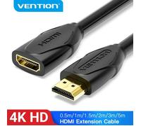 Câble HDMI - VENTION - 1m - Mâle vers femelle - 4K @ 60Hz - Plaqué or